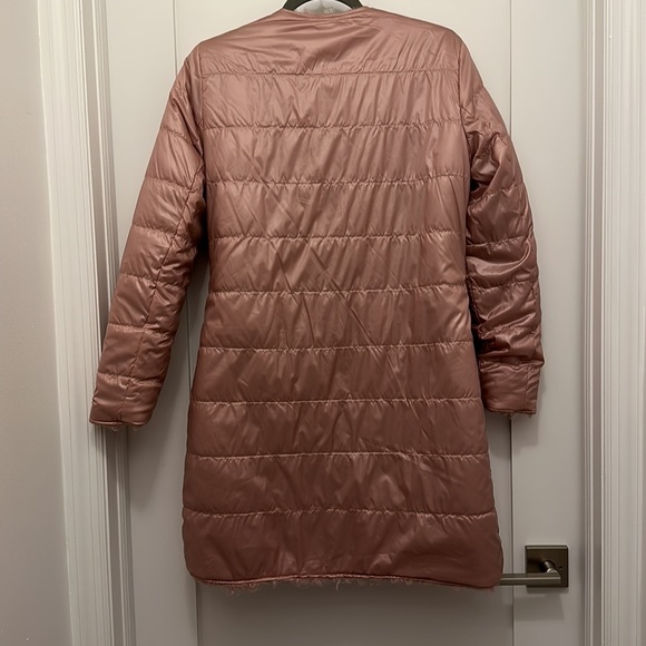 Dusty Pink Faux Fur Jacket - Picture 7 of 8